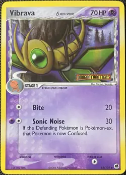 Vibrava (Delta Species) 42/101 Dragon Frontiers Reverse Holo (Stamped) Pokemon - Image 1