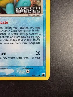 Ditto (Squirtle) EX Delta Species 40/113 Reverse Holo STAMPED Pokemon Card TCG - Image 4