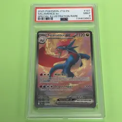 POKEMON 2025 JOURNEY TOGETHER SALAMENCE EX SPECIAL ILLUSTRATION RARE 187 PSA 9 - Image 1