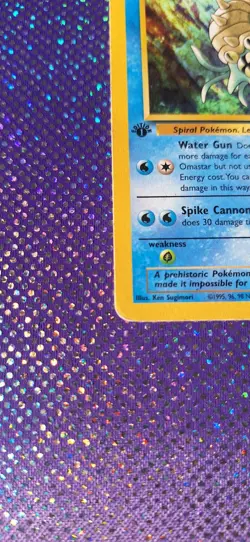 NEAR MINT (NM) 1ST EDITION Omastar - Fossil Set 40/62 Pokemon Card - Image 3