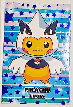 Poncho Pikachu Lugia Blue Holo Pokemon Card Database Merry Christmas Peru - Image 1