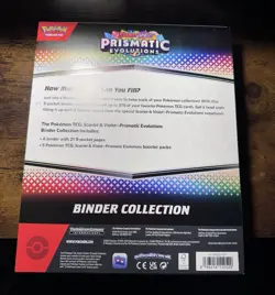 Pokemon TCG Scarlet & Violet Prismatic Evolutions Binder Collection Box. SEALED - Image 2