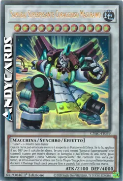 SAMURAI SUPERPESANTE CORAGGIOSO MASURAWO • Ultra R • CYAC IT039 • 1Ed • Yugioh! - Image 1