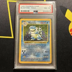 PSA 8 Blastoise 2/102 -Vintage Rare Holo Pokemon Card- Base Set - Image 1