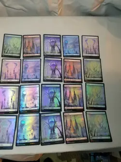 MTG Foil Full Art Phyrexia: All Will Be One ONE Basic Lands MINT Set Of 5 Cards - Image 2