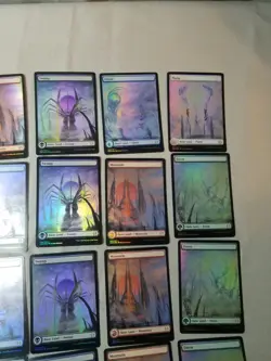 MTG Foil Full Art Phyrexia: All Will Be One ONE Basic Lands MINT Set Of 5 Cards - Image 4