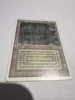 Magic the Gathering Bayou Revised Edition Dual Land Regular Card - Image 1