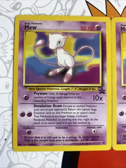 Pokemon #8 Mew - Black Star Promo - 3 Card Lot LP - Image 3