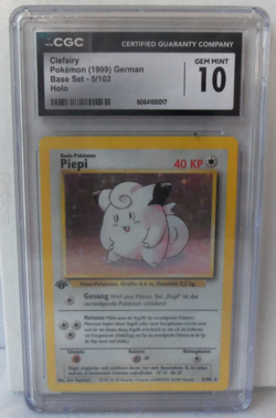 Clefairy PiepI 1st Edition 5/102 Holo Pokemon Base Set 1999 GERMAN Grade 10 - Image 4