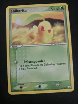 Pokemon TCG Chikorita EX Hidden Legends 55/101 Regular Common - Image 1