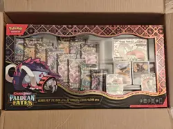 Box of 4!!! Pokemon Paldean Fates Great Tusk ex Iron Treads ex, New & Sealed?? - Image 1