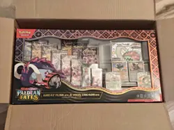 Box of 4!!! Pokemon Paldean Fates Great Tusk ex Iron Treads ex, New & Sealed?? - Image 2