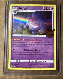 Gengar 066/196 Screaming Circle Rare HOLO FOIL Pokemon TCG NEW PACK FRESH 2022 - Image 1