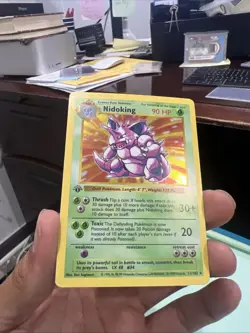 Pokemon 1st Edition Base Set Shadowless Nidoking 11/102 Holo Rare - Image 1