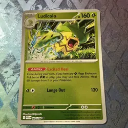 Ludicolo 007/094 - ME02 Phantasmal Flames PFL Pokemon NM/M English Reverse Holo - Image 1