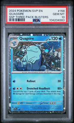 PSA 10 Pokemon Quagsire SVP 156 Black Star Promo SSP 3-Pack Blisters GM 2024 - Image 1