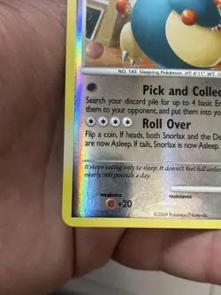 SNORLAX 33/111 RARE RISING RIVALS POKEMON REVERSE HOLO NM 2009 - Image 3