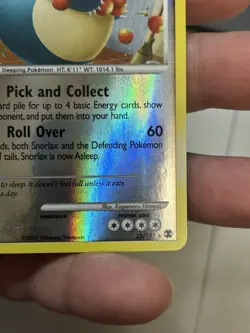 SNORLAX 33/111 RARE RISING RIVALS POKEMON REVERSE HOLO NM 2009 - Image 4