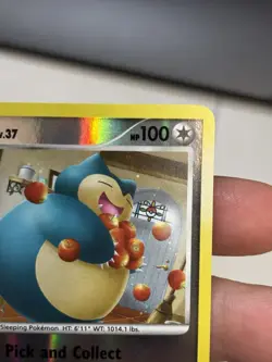 SNORLAX 33/111 RARE RISING RIVALS POKEMON REVERSE HOLO NM 2009 - Image 5