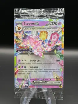 Pokemon TCG Espeon EX Prismatic Evolutions Promo Card 034/131 Stamped Sealed - Image 1