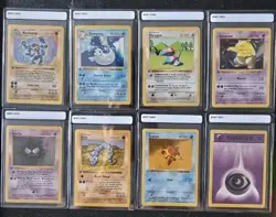 Pokemon Shadowless First Edition Base Set Lot Of 8 Cards Holo Staru Light Stamp - Image 1