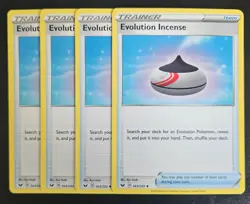 Evolution Incense 163/202 Pokemon TCG 4xSword & Shield uncommon NM Item Playset - Image 1
