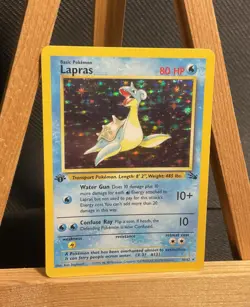 Lapras - 10/62 - Pokemon Fossil 1st Edition Holo Rare Card WOTC (NO OFFERS) - Image 1