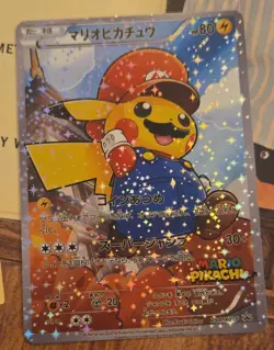 Pokemon CUSTOM FAN ART Full Art Holo Sparkle Super Mario. Japanese. - Image 1