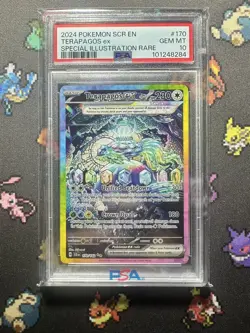 PSA 10 GEM MINT Terapagos Ex 170/142 Stellar Crown SIR Pokemon Card - Image 1
