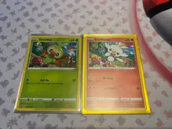 Pokemon TCG Black Star Promos Vivid Voltage Grookey Scorbunny SWSH070 SWSH071 - Image 1