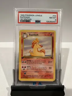 Pokemon 1st Edition Rapidash Jungle Set 44/64 - PSA 8 NM-Mint - Image 1