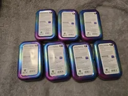 Pokemon TCG 7x EMPTY Prismatic Evolutions Mini Tins (w/ coins and art cards) - Image 2