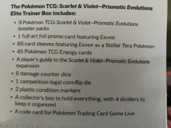 Pokemon TCG Scarlet & Violet Prismatic Evolutions Elite Trainer Box ETB SEALED - Image 4