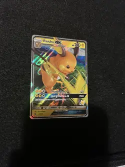 Raichu GX 20/68 Sun & Moon Hidden Fates Rare Holo Pokemon Card - Image 2