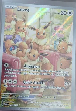 Pokemon Eevee 188/167 Sv06: Twilight Masquerade Holo NM Card Pokemon Pack Fresh - Image 4