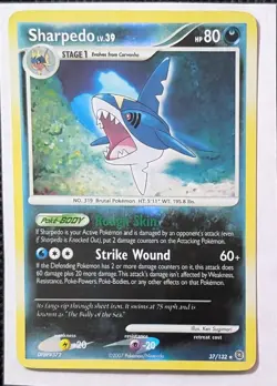 Sharpedo | 37/132 Reverse Holo Rare | Diamond & Pearl: Secret Wonders | MP - Image 1