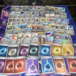 POKEMON REVERSE HOLO TRAINER AND ENERGY LOT 65+ CARDS MULTIPLE SETS MOST LP - Image 1