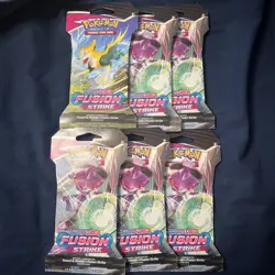 Pokemon TCG Fusion Strike Sleeved Booster Packs x6 Brand New - Image 1