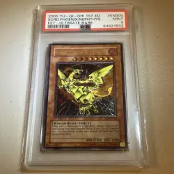 PSA 9 - Sacred Phoenix Of Nephthys FET-EN005 1st Edition Ultimate Rare YuGiOh - Image 1