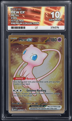 Pokemon Mew EX Metal Gold Card 205/165 151 UPC Promo Ace 10 Gem Mint - Image 1