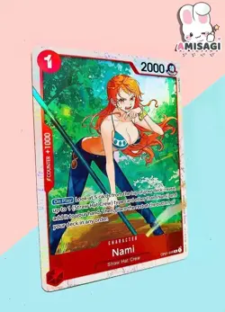 One Piece Card Game Nami OP01-016 R Englisch Foil Karte TCG Anime Manga - Image 2