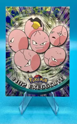 1999 Topps Pokemon TV Animation #102 Exeggcute Foil Card - Vintage Topps - Image 1