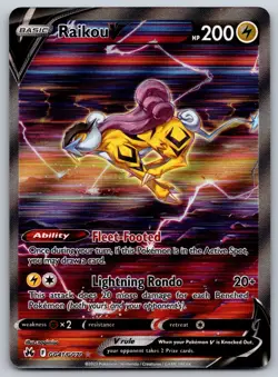 Raikou V GG41/GG70 Crown Zenith: Galarian Gallery NM Pokemon Card TCG - Image 1
