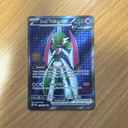 Pokemon Iron Valiant EX TCG Full Art Holo Ultra Rare Card 225/182 Paradox Rift - Image 1