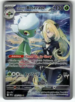 Cynthia's Roserade 184/182 SV10: Destined Rivals NM Pokemon Card TCG - Image 1