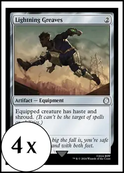 MTG - 4 x Lightning Greaves - Playset 4x x4 - Universes Beyond: Fallout - Image 1