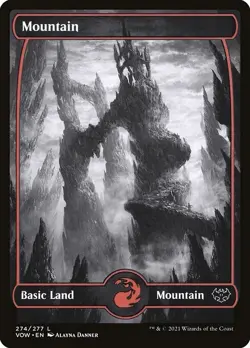 Lot of 20x Mountain #274 - VOW Crimson Vow - MTG Magic FULL ART Land NM - Image 1