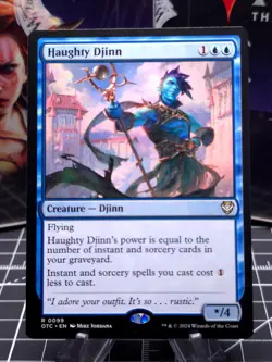 MTG - Haughty Djinn - REGULAR Rare #52 - Dominaria United NM - Image 1