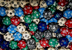 Magic the Gathering: MTG PHYREXIA ELDRAINE WHO 5 DIFF COLOR DICE SET 5 DIE 20 SI - Image 1