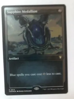 Sapphire Medallion Foil Etched MTG Commander Masters NM #614 - Image 1
